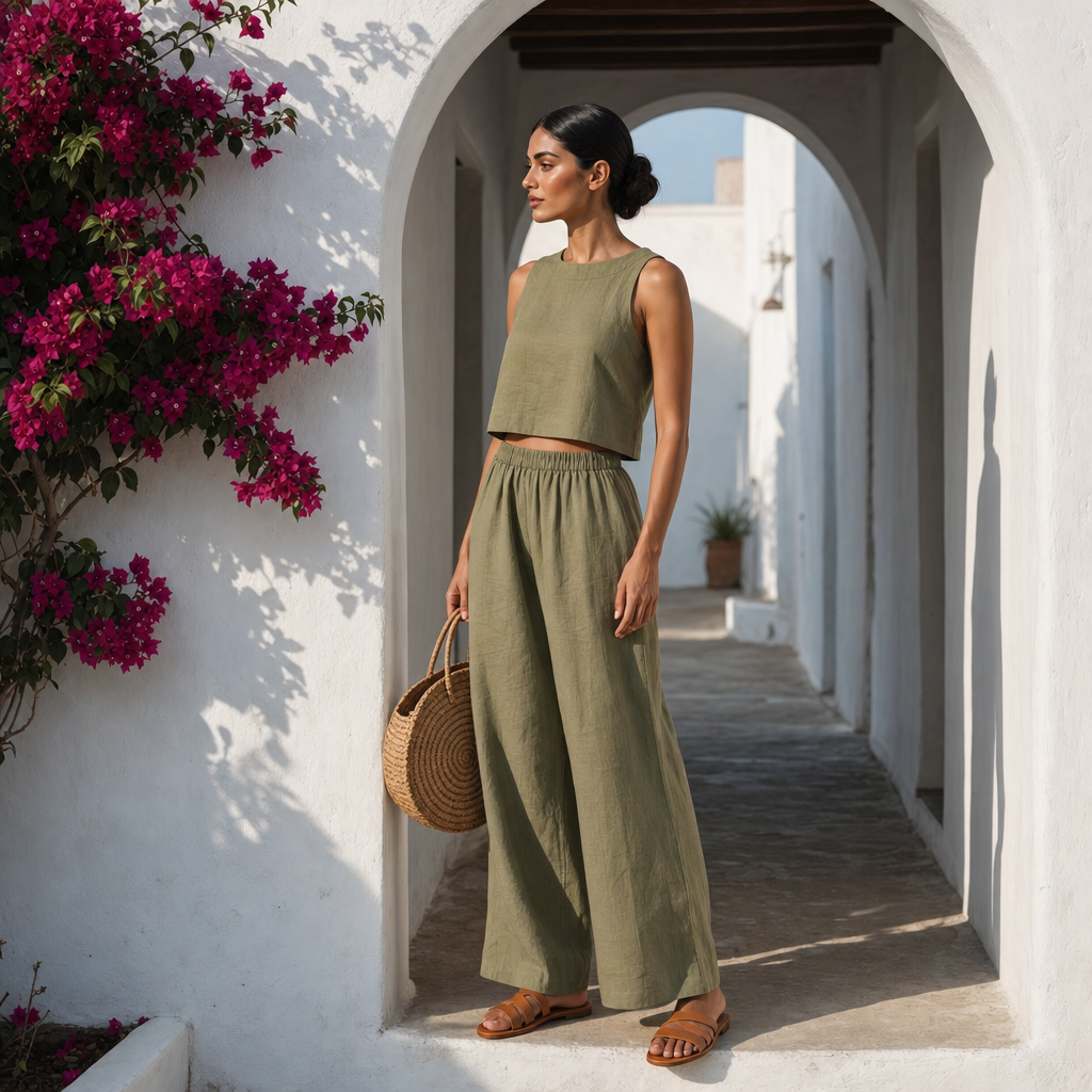 Cherra set in olive